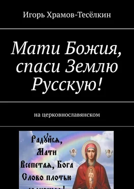 Игорь Храмов-Тесёлкин Мати Божия, спаси Землю Русскую! На церковнославянском обложка книги